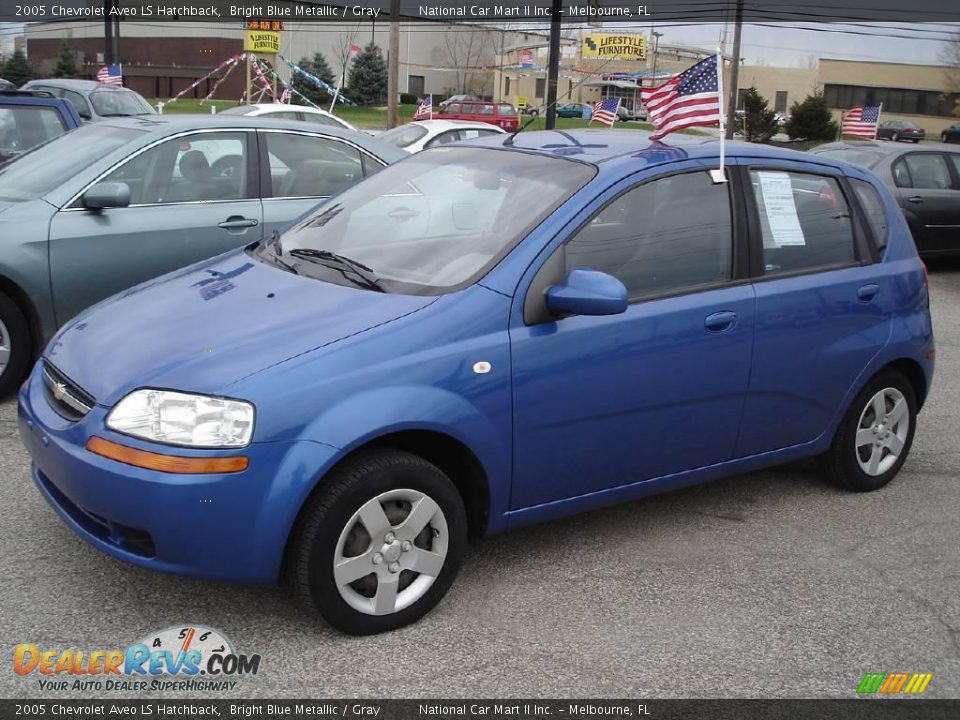 2005 Chevrolet Aveo LS Hatchback Bright Blue Metallic / Gray Photo #1