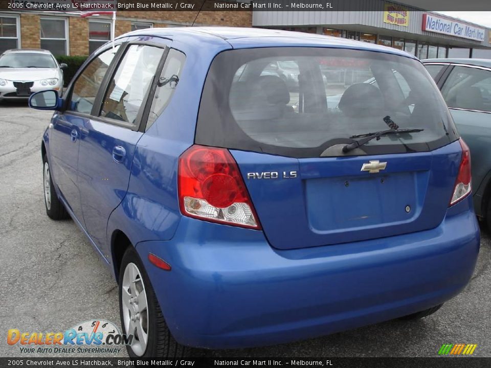 2005 Chevrolet Aveo LS Hatchback Bright Blue Metallic / Gray Photo #4