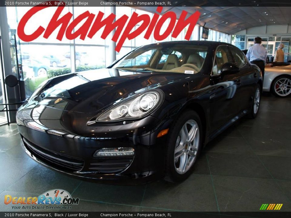 2010 Porsche Panamera S Black / Luxor Beige Photo #1