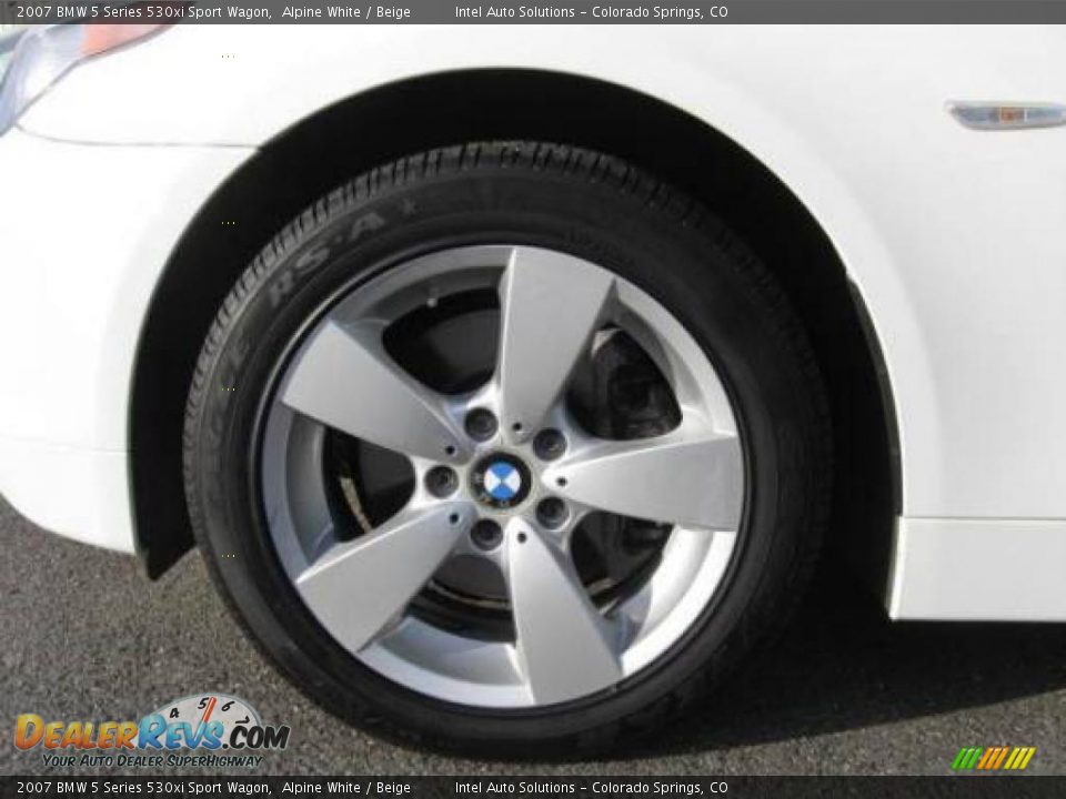 2007 BMW 5 Series 530xi Sport Wagon Alpine White / Beige Photo #8