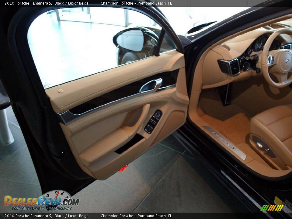 2010 Porsche Panamera S Black / Luxor Beige Photo #7