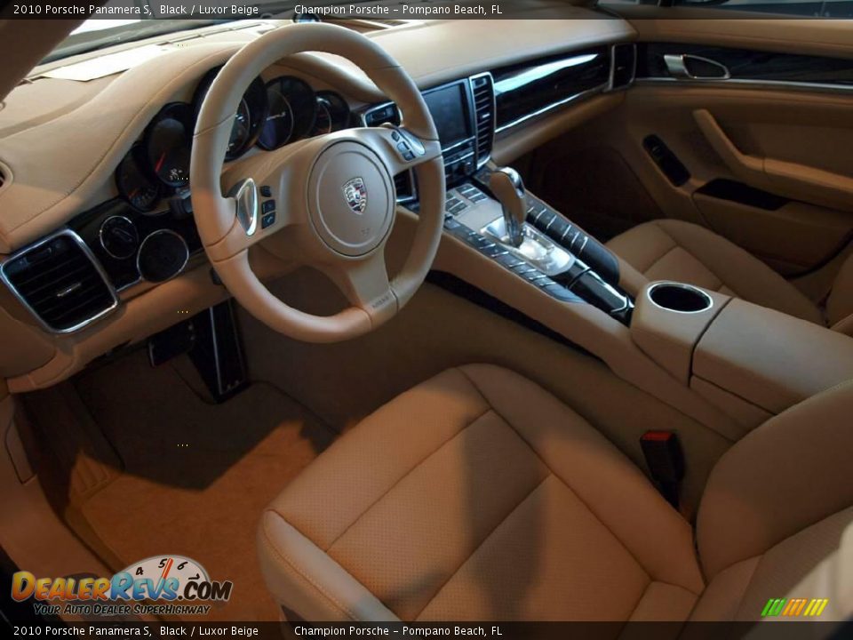 2010 Porsche Panamera S Black / Luxor Beige Photo #8