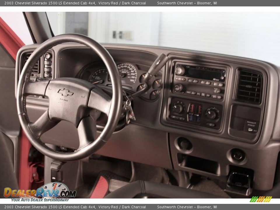 2003 Chevrolet Silverado 1500 LS Extended Cab 4x4 Victory Red / Dark Charcoal Photo #6