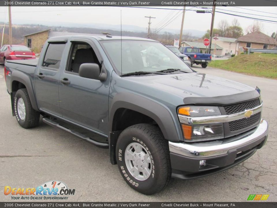 2006 Chevrolet Colorado Z71 Crew Cab 4x4 Blue Granite Metallic / Very Dark Pewter Photo #10