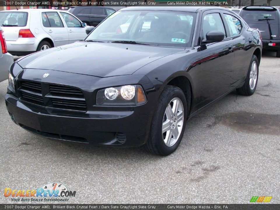 2007 Dodge Charger AWD Brilliant Black Crystal Pearl / Dark Slate Gray/Light Slate Gray Photo #1