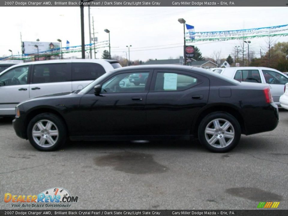 2007 Dodge Charger AWD Brilliant Black Crystal Pearl / Dark Slate Gray/Light Slate Gray Photo #2