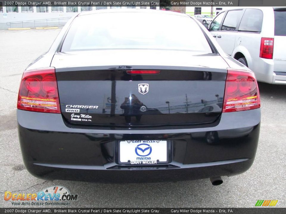 2007 Dodge Charger AWD Brilliant Black Crystal Pearl / Dark Slate Gray/Light Slate Gray Photo #4