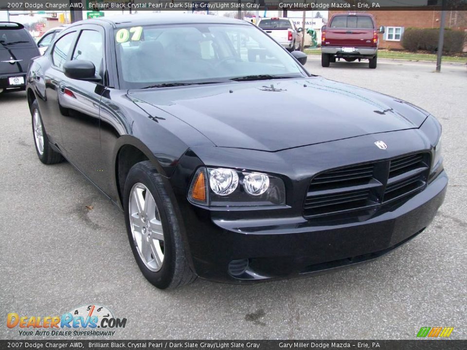 2007 Dodge Charger AWD Brilliant Black Crystal Pearl / Dark Slate Gray/Light Slate Gray Photo #8