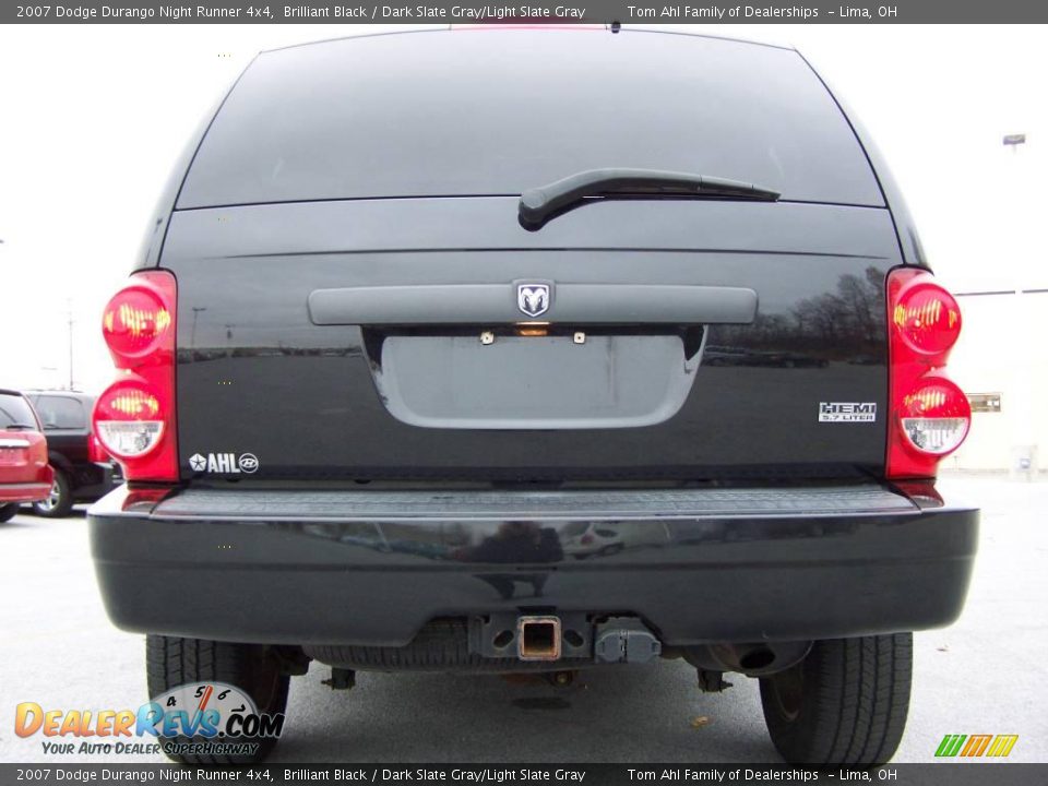 2007 Dodge Durango Night Runner 4x4 Brilliant Black / Dark Slate Gray/Light Slate Gray Photo #7