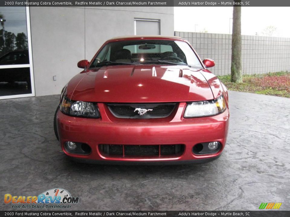 2003 Ford Mustang Cobra Convertible Redfire Metallic / Dark Charcoal/Medium Parchment Photo #4