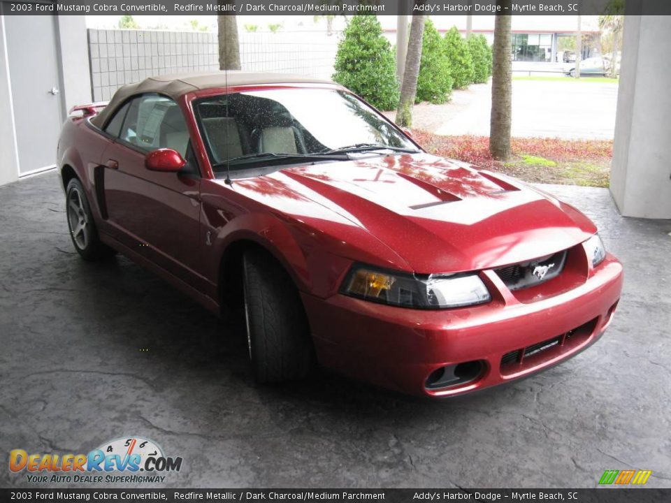 2003 Ford Mustang Cobra Convertible Redfire Metallic / Dark Charcoal/Medium Parchment Photo #5