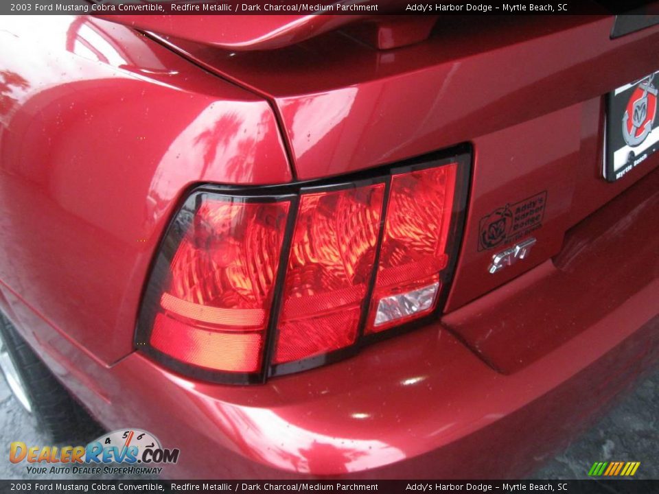 2003 Ford Mustang Cobra Convertible Redfire Metallic / Dark Charcoal/Medium Parchment Photo #9