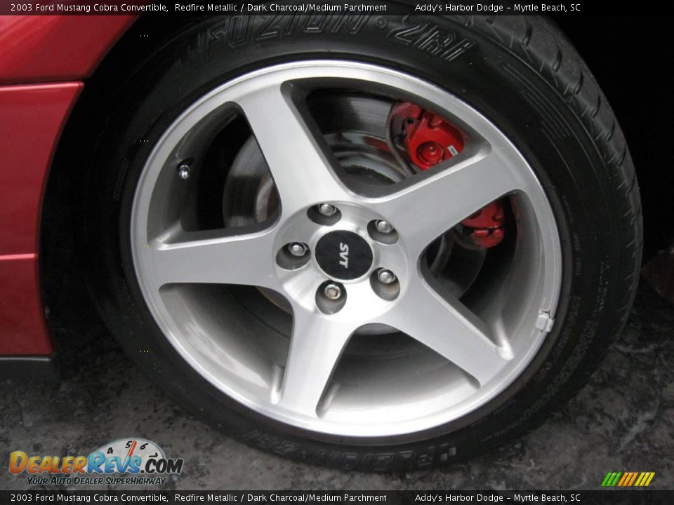 2003 Ford Mustang Cobra Convertible Redfire Metallic / Dark Charcoal/Medium Parchment Photo #12