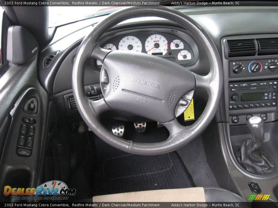 2003 Ford Mustang Cobra Convertible Redfire Metallic / Dark Charcoal/Medium Parchment Photo #22