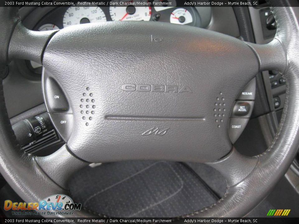 2003 Ford Mustang Cobra Convertible Redfire Metallic / Dark Charcoal/Medium Parchment Photo #24