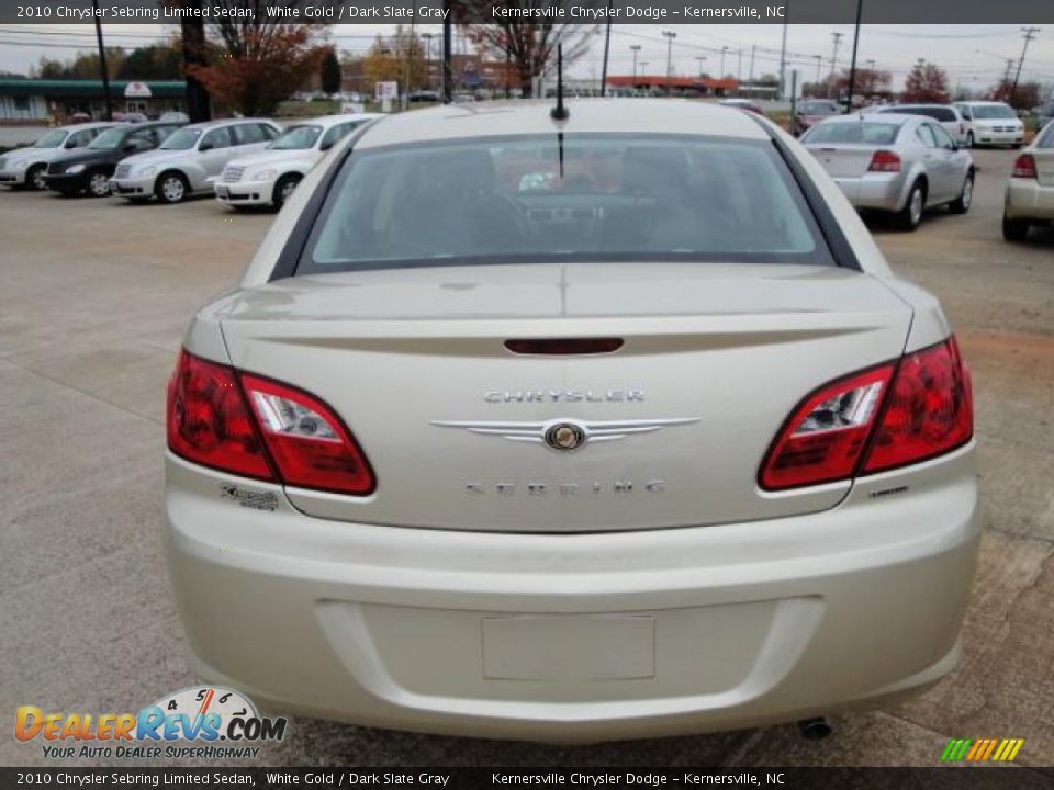 2010 Chrysler Sebring Limited Sedan White Gold / Dark Slate Gray Photo #4
