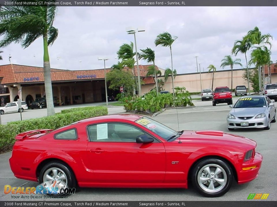 2008 Ford Mustang GT Premium Coupe Torch Red / Medium Parchment Photo #2