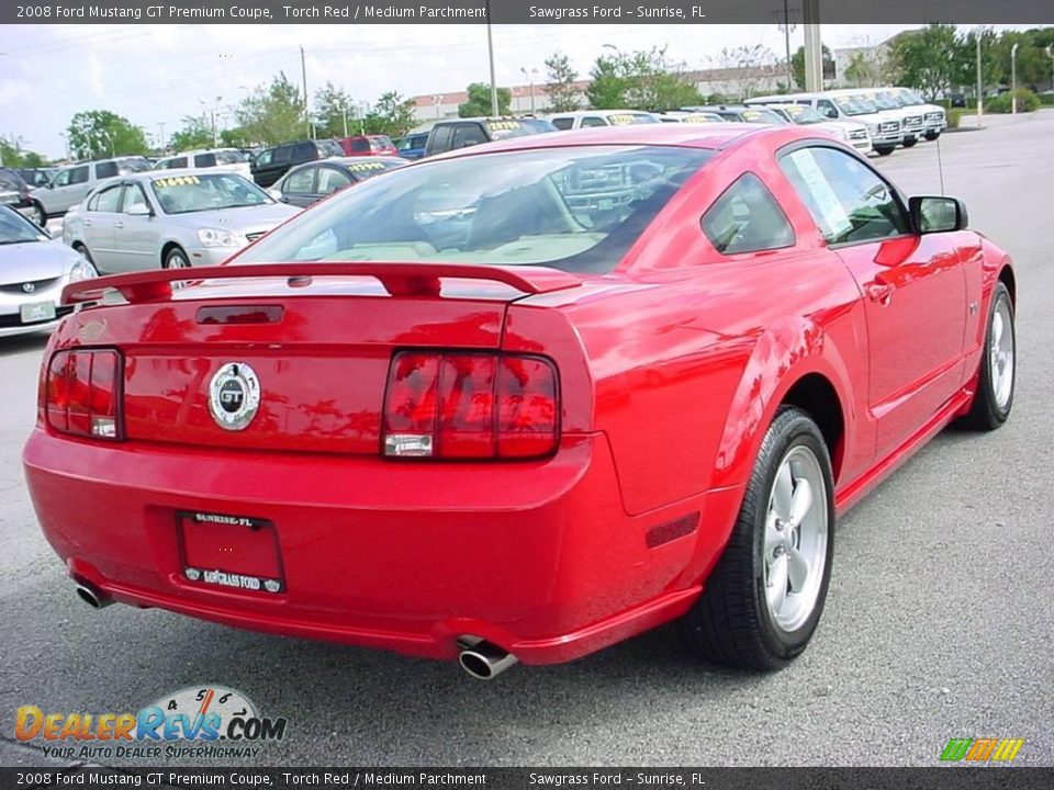 2008 Ford Mustang GT Premium Coupe Torch Red / Medium Parchment Photo #3