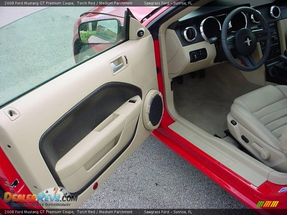 2008 Ford Mustang GT Premium Coupe Torch Red / Medium Parchment Photo #9