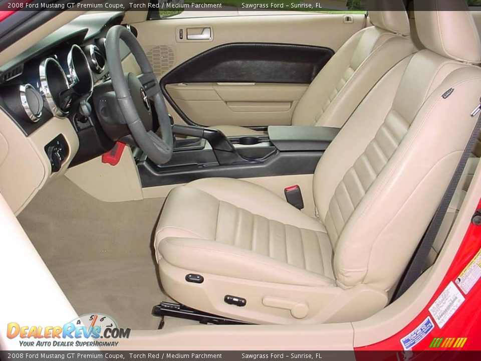 2008 Ford Mustang GT Premium Coupe Torch Red / Medium Parchment Photo #10