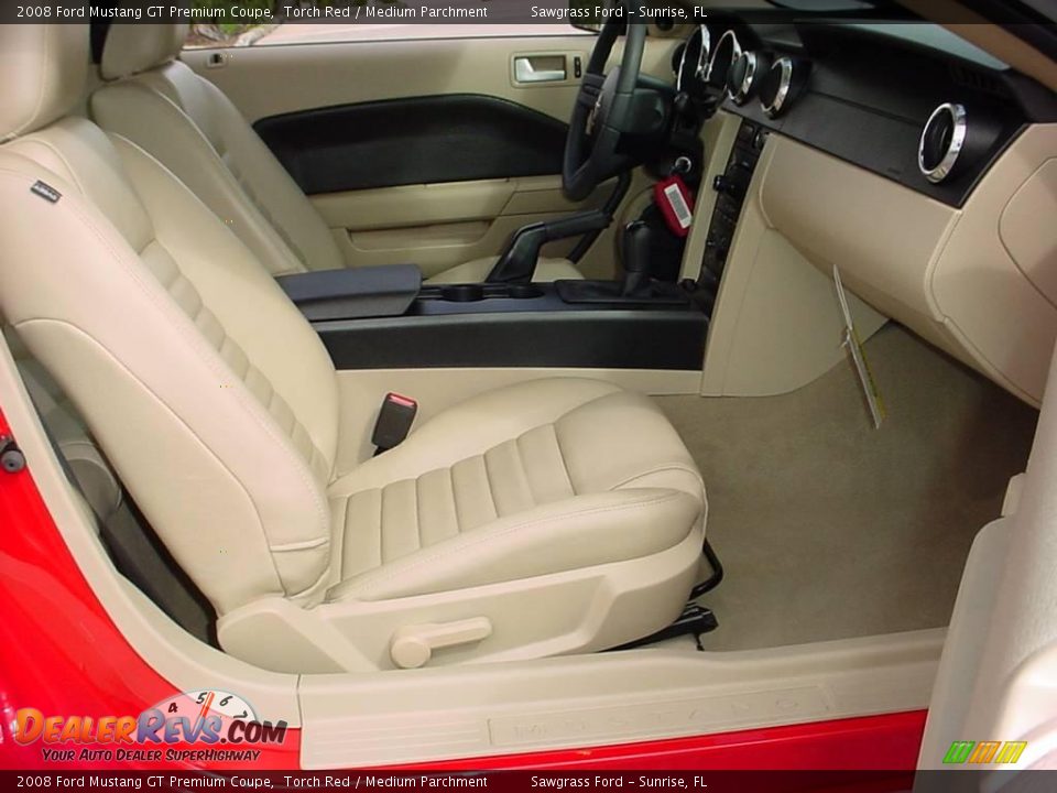 2008 Ford Mustang GT Premium Coupe Torch Red / Medium Parchment Photo #11