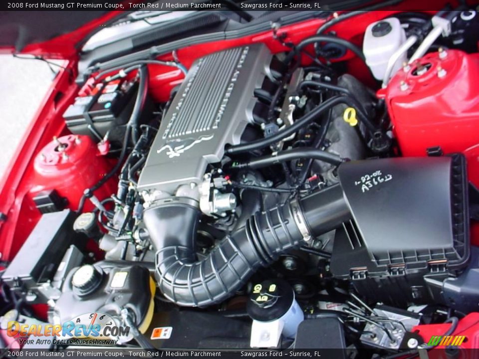 2008 Ford Mustang GT Premium Coupe Torch Red / Medium Parchment Photo #16