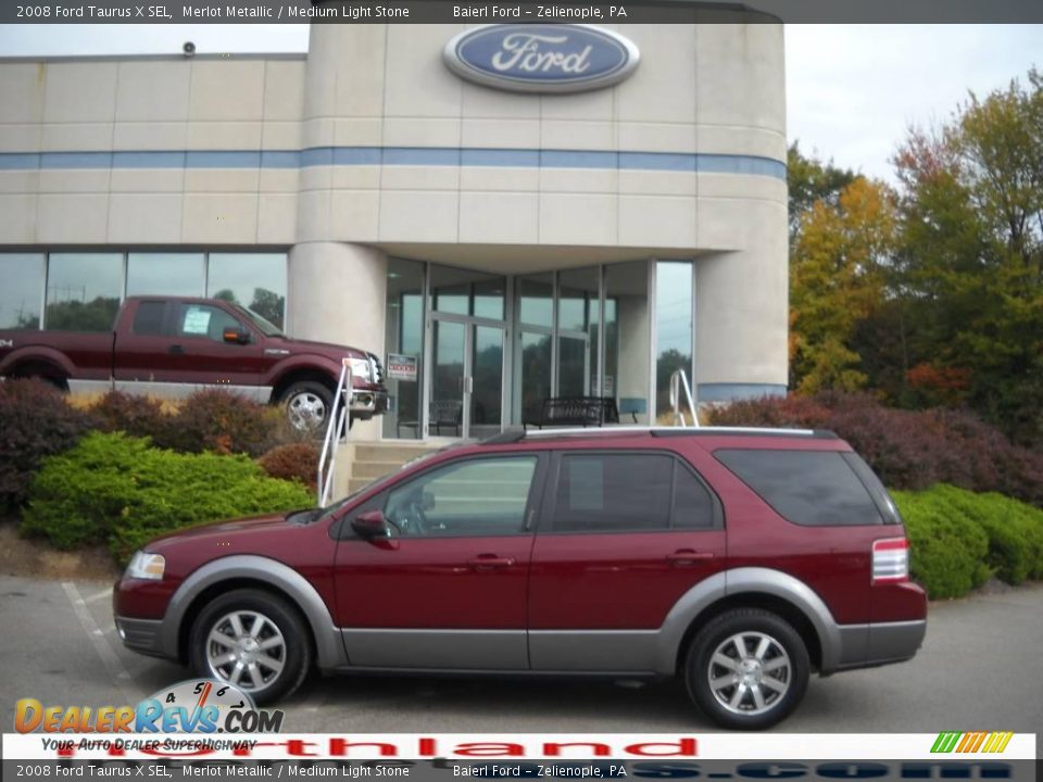 2008 Ford Taurus X SEL Merlot Metallic / Medium Light Stone Photo #1