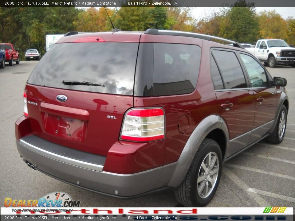 2008 Ford Taurus X SEL Merlot Metallic / Medium Light Stone Photo #6