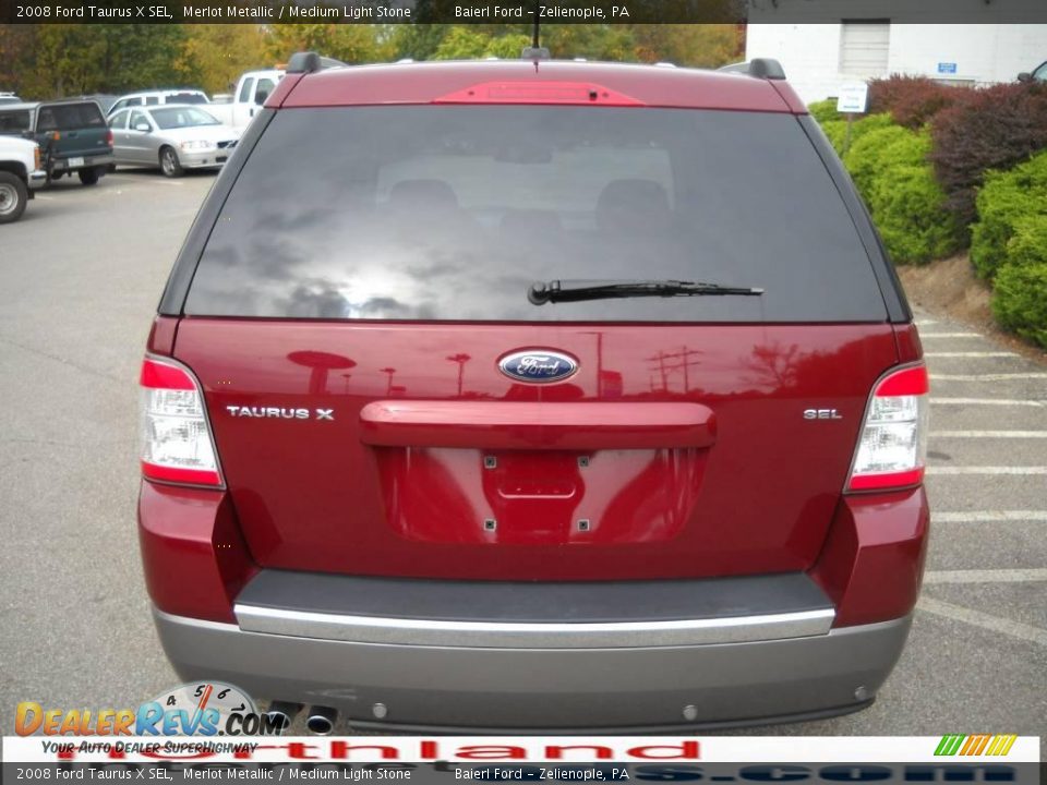 2008 Ford Taurus X SEL Merlot Metallic / Medium Light Stone Photo #7