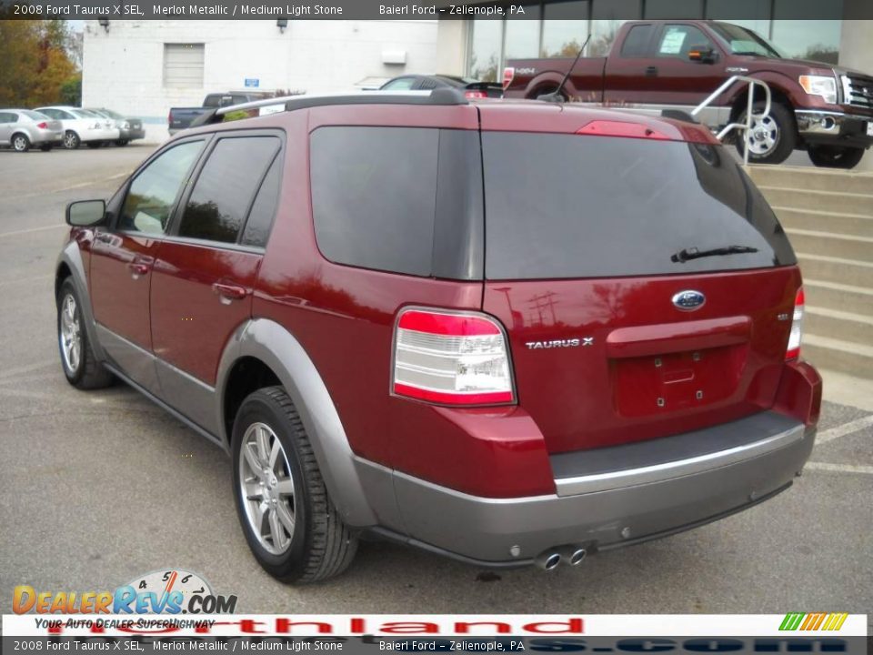 2008 Ford Taurus X SEL Merlot Metallic / Medium Light Stone Photo #8
