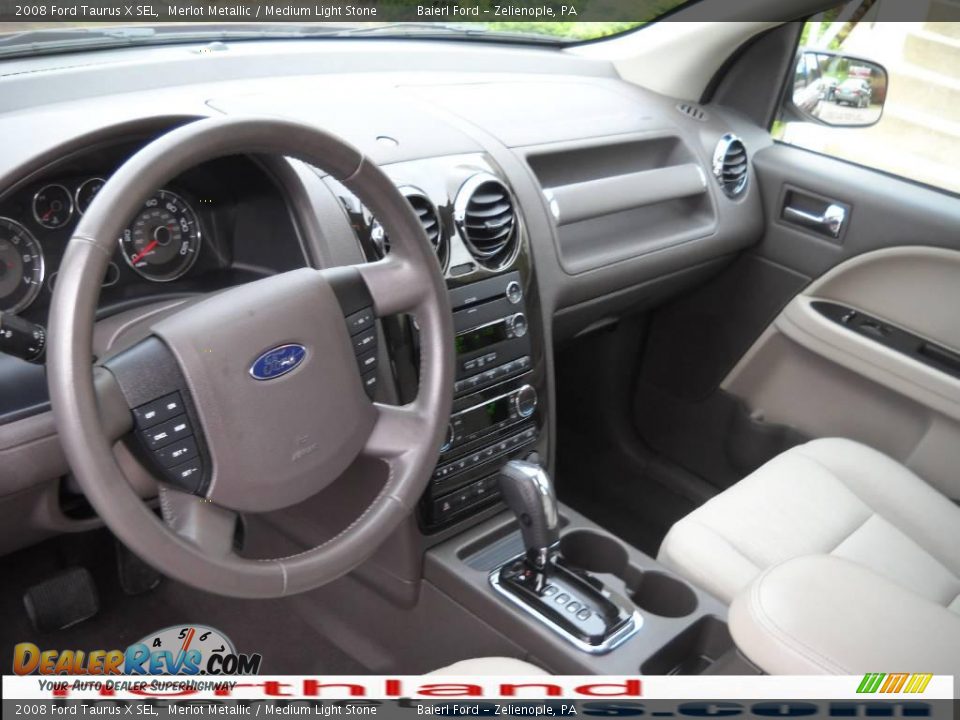 2008 Ford Taurus X SEL Merlot Metallic / Medium Light Stone Photo #10