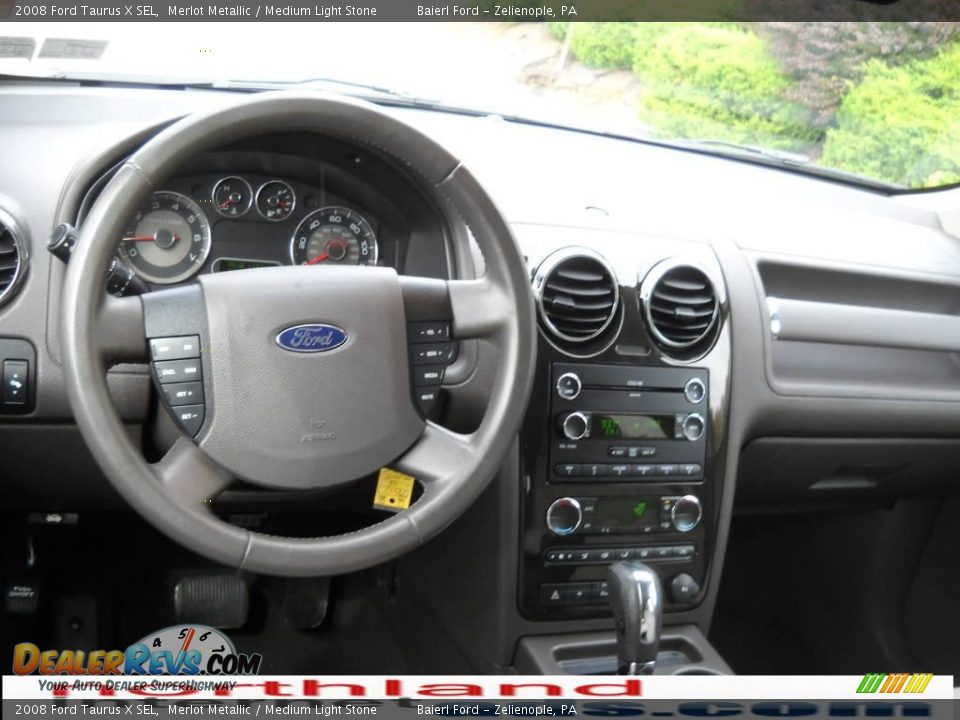 2008 Ford Taurus X SEL Merlot Metallic / Medium Light Stone Photo #14