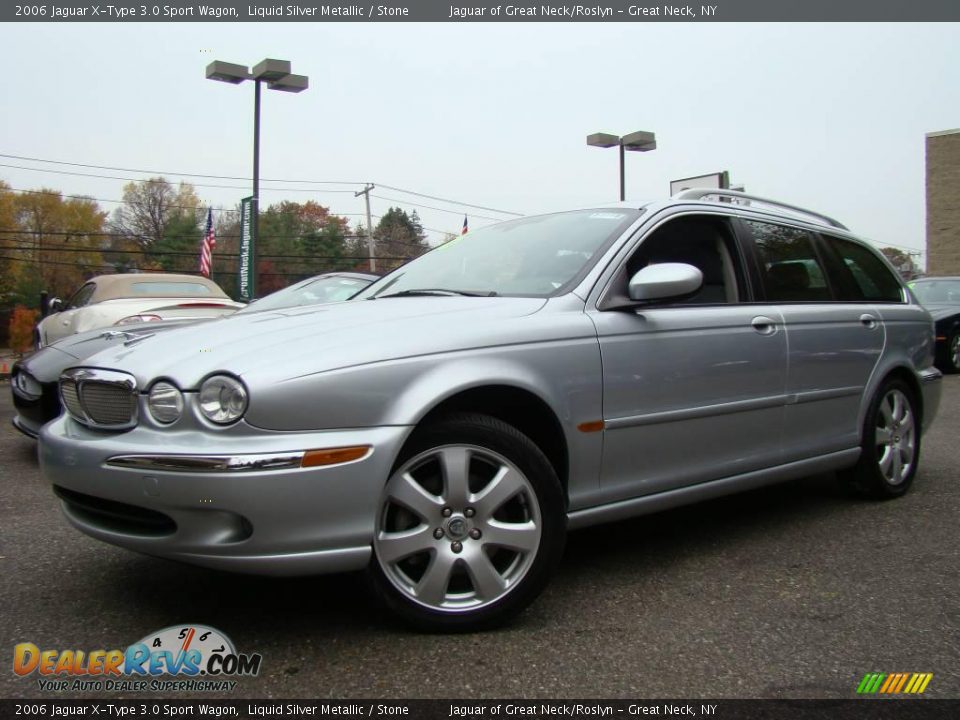 2006 Jaguar X-Type 3.0 Sport Wagon Liquid Silver Metallic / Stone Photo #1