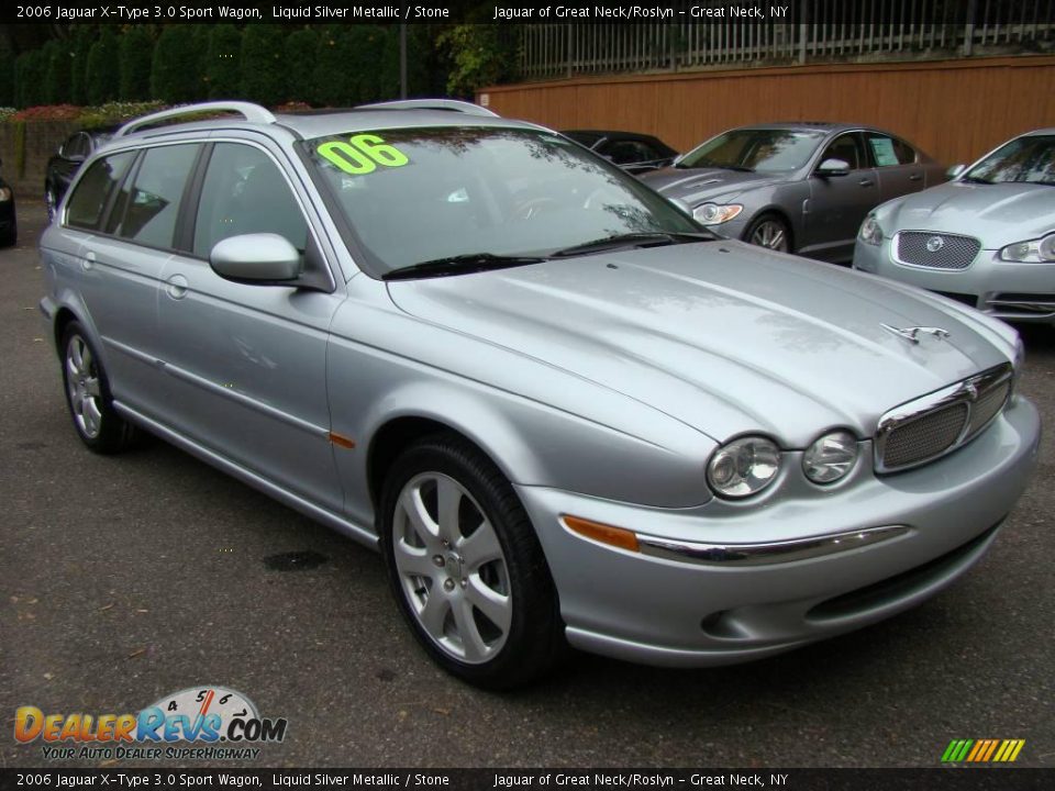 2006 Jaguar X-Type 3.0 Sport Wagon Liquid Silver Metallic / Stone Photo #3