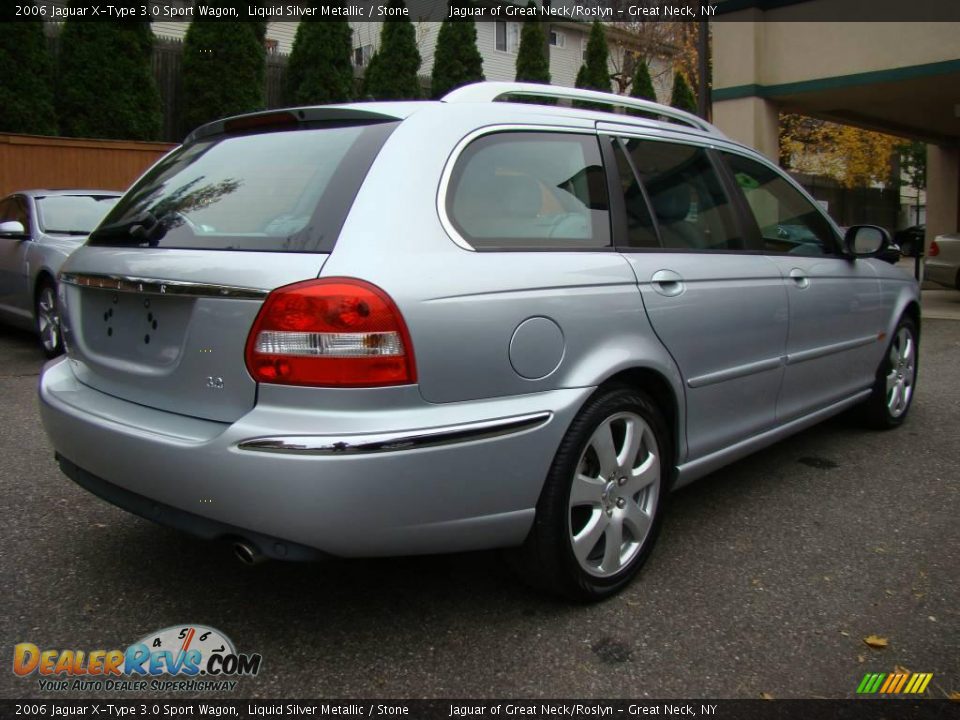 2006 Jaguar X-Type 3.0 Sport Wagon Liquid Silver Metallic / Stone Photo #6