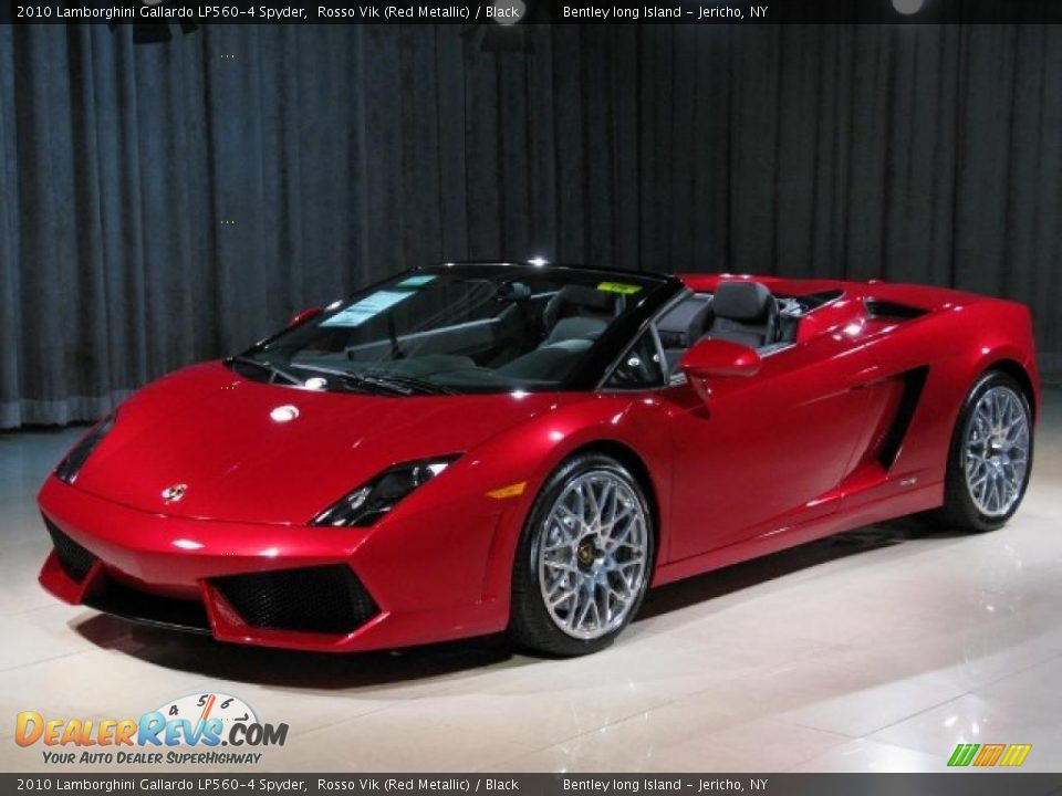 2010 Lamborghini Gallardo LP560-4 Spyder Rosso Vik (Red Metallic) / Black Photo #1