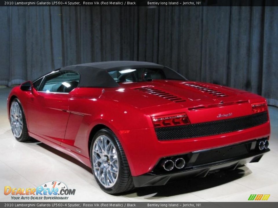 2010 Lamborghini Gallardo LP560-4 Spyder Rosso Vik (Red Metallic) / Black Photo #2