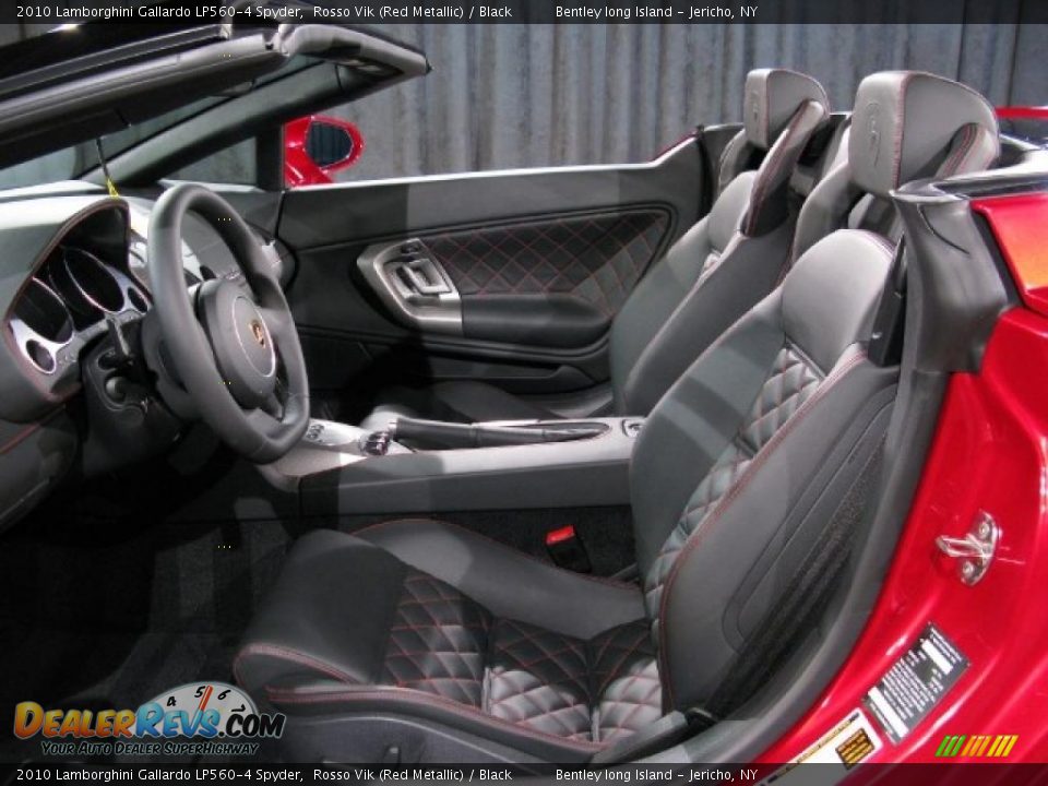 2010 Lamborghini Gallardo LP560-4 Spyder Rosso Vik (Red Metallic) / Black Photo #6