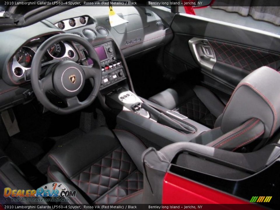 2010 Lamborghini Gallardo LP560-4 Spyder Rosso Vik (Red Metallic) / Black Photo #7