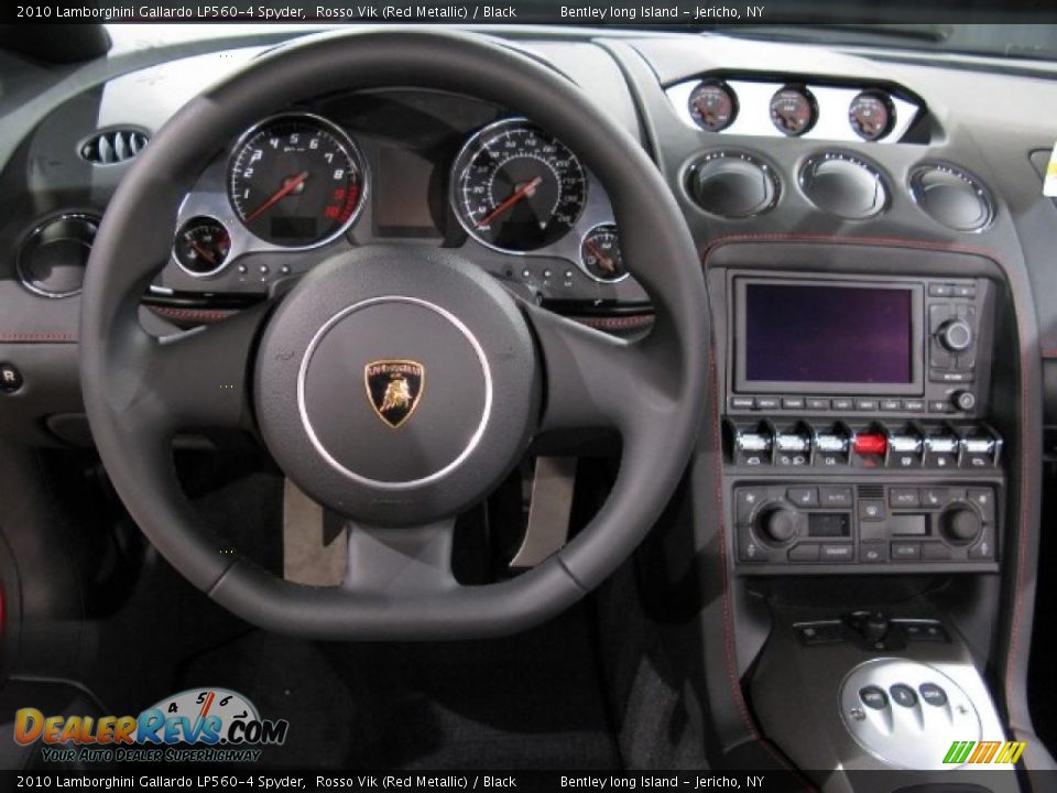 2010 Lamborghini Gallardo LP560-4 Spyder Rosso Vik (Red Metallic) / Black Photo #8