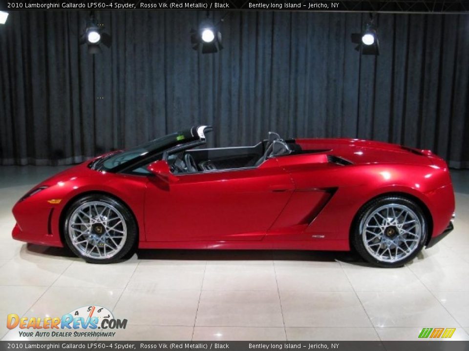 2010 Lamborghini Gallardo LP560-4 Spyder Rosso Vik (Red Metallic) / Black Photo #16