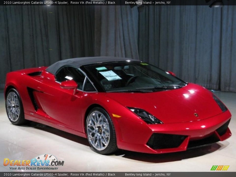 2010 Lamborghini Gallardo LP560-4 Spyder Rosso Vik (Red Metallic) / Black Photo #17
