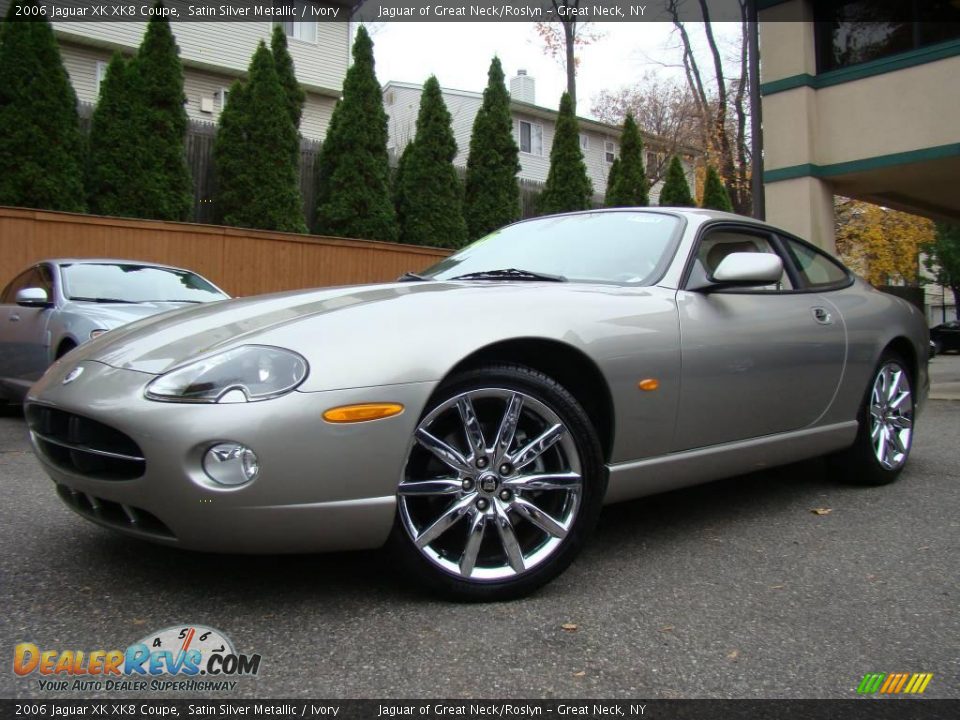 2006 Jaguar XK XK8 Coupe Satin Silver Metallic / Ivory Photo #1