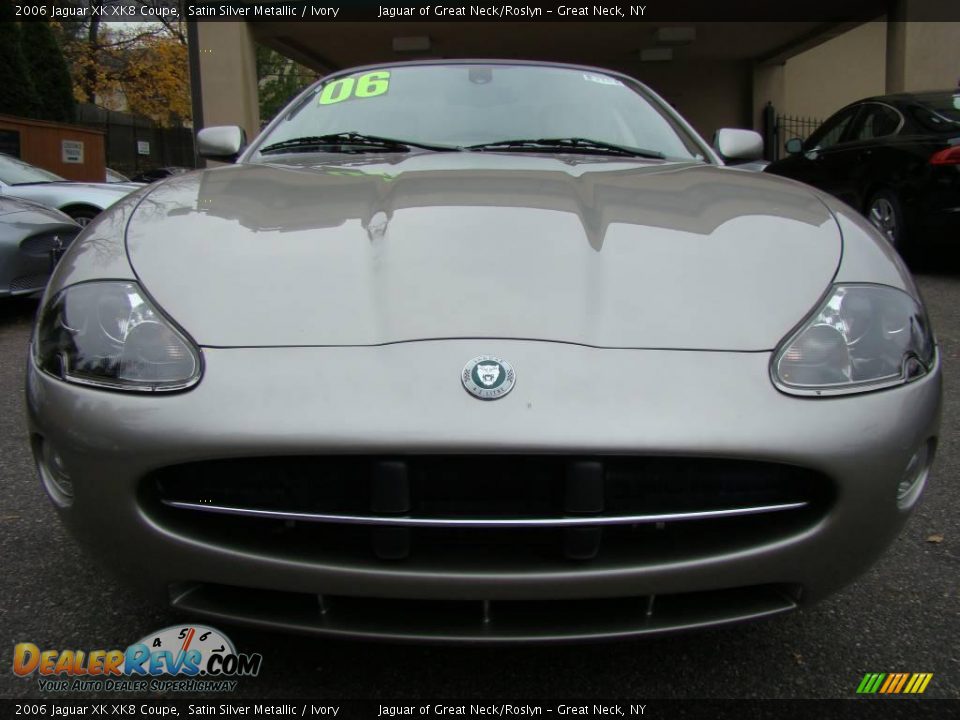 2006 Jaguar XK XK8 Coupe Satin Silver Metallic / Ivory Photo #2