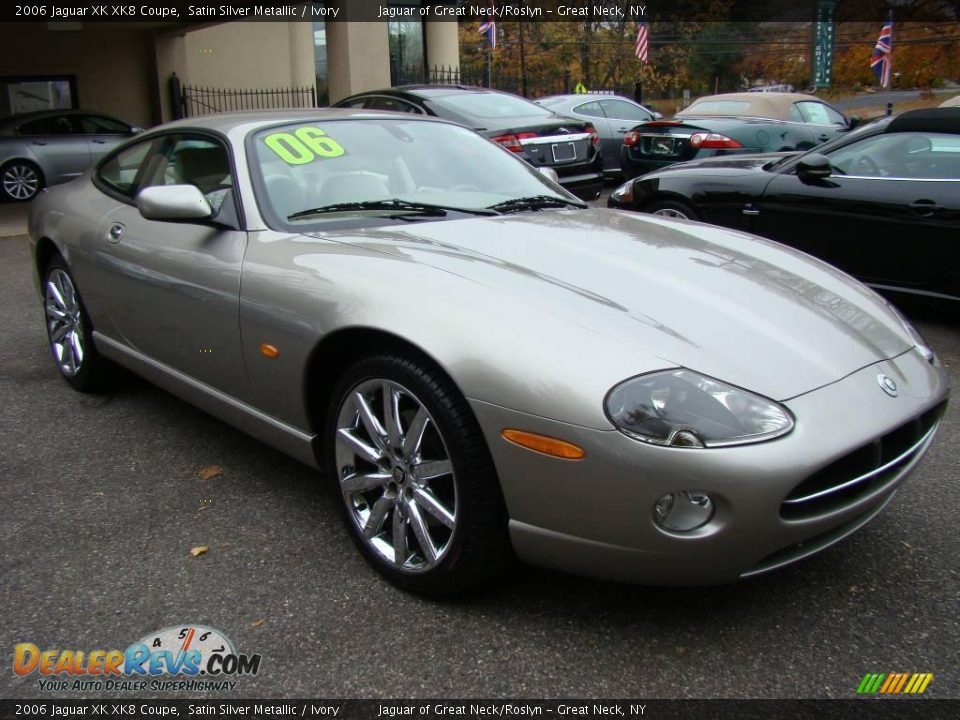 2006 Jaguar XK XK8 Coupe Satin Silver Metallic / Ivory Photo #3