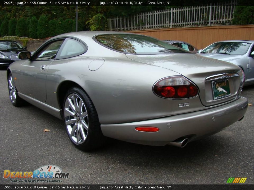 2006 Jaguar XK XK8 Coupe Satin Silver Metallic / Ivory Photo #4