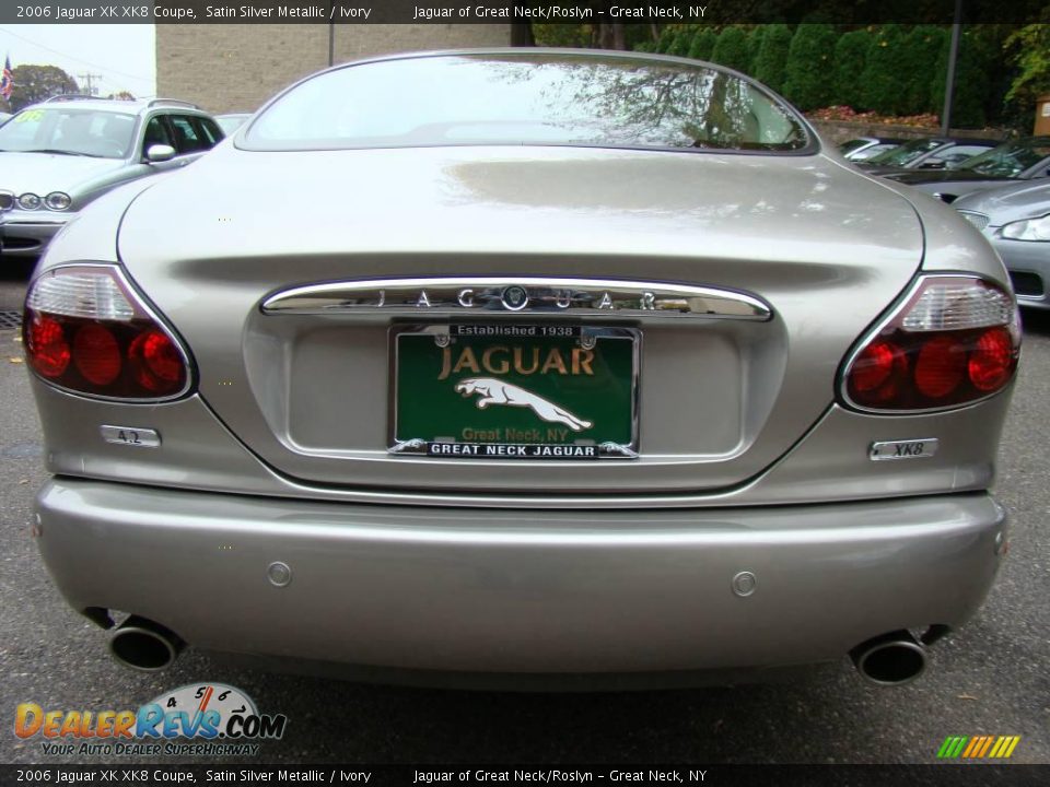 2006 Jaguar XK XK8 Coupe Satin Silver Metallic / Ivory Photo #5