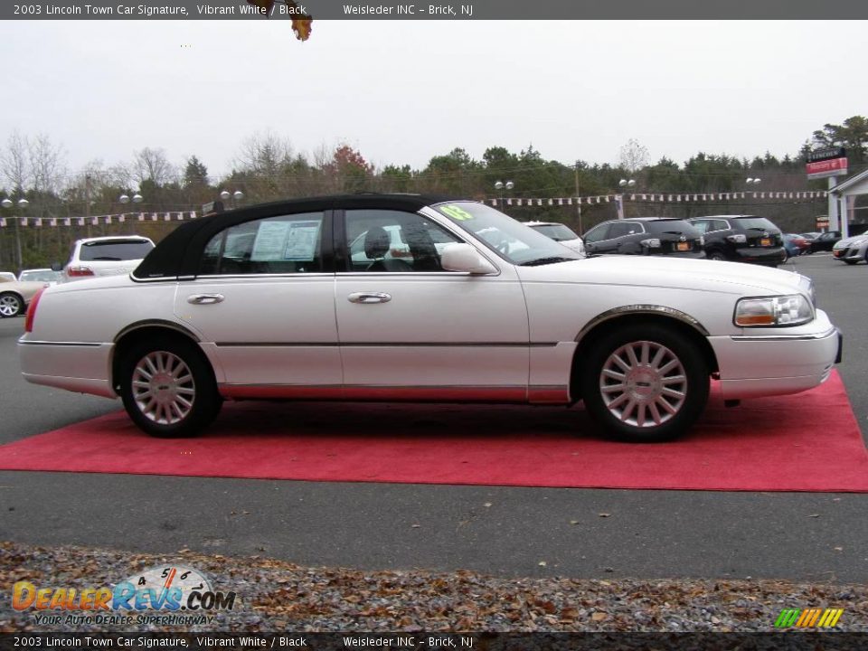 2003 Lincoln Town Car Signature Vibrant White / Black Photo #4
