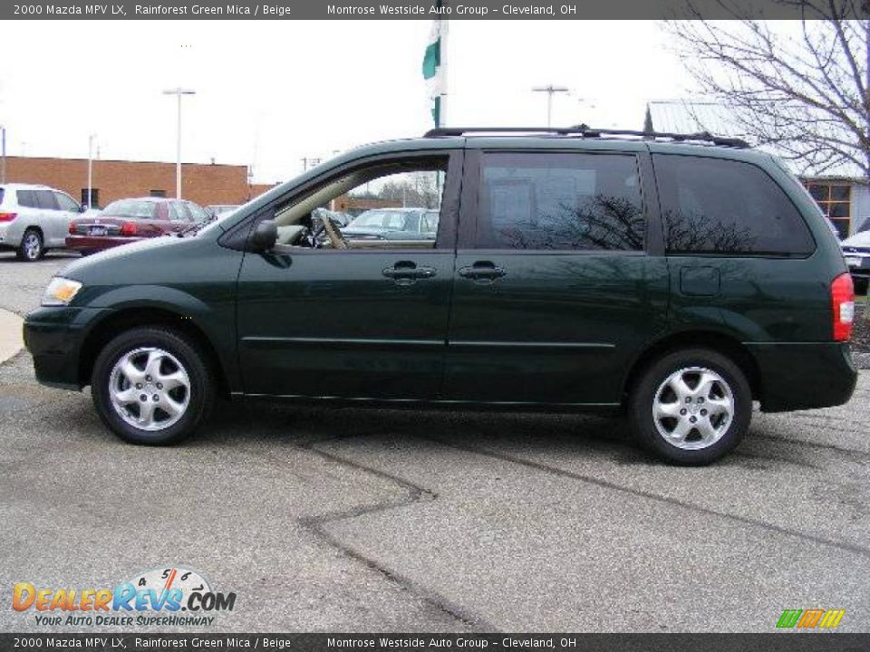 2000 Mazda MPV LX Rainforest Green Mica / Beige Photo #2