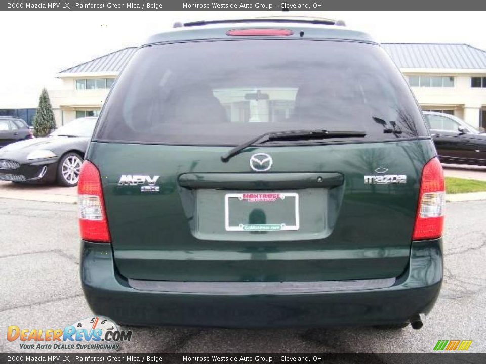 2000 Mazda MPV LX Rainforest Green Mica / Beige Photo #4